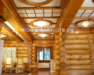 Деревянный кессонный потолок