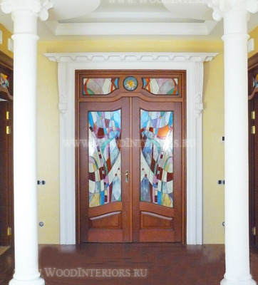 Витражная межкомнатная дверь. Студенческая. Фото10