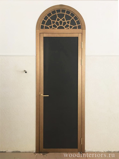 дверь из латуни в сауну ванну хамам